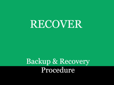 Free Backup & Recovery Procedure to help SMEs protect and restore critical business data.