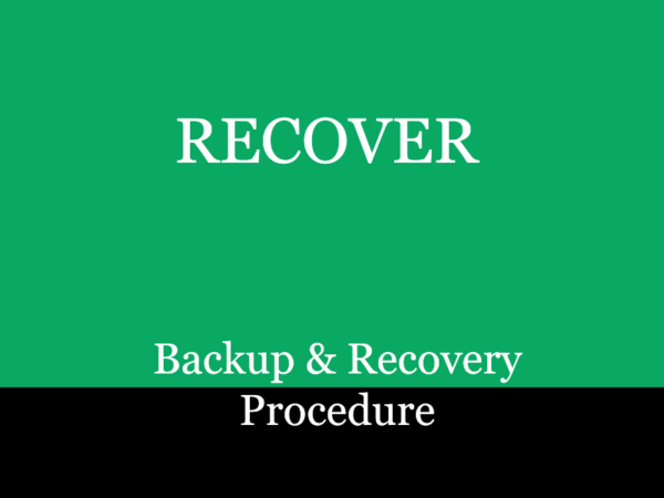 Free Backup & Recovery Procedure to help SMEs protect and restore critical business data.