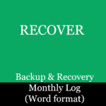 Free Backup & Recovery Log to help SMEs backup and test recovery of their business data.