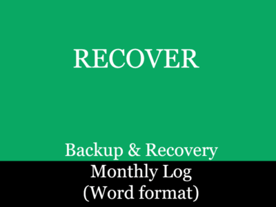 Free Backup & Recovery Log to help SMEs backup and test recovery of their business data.
