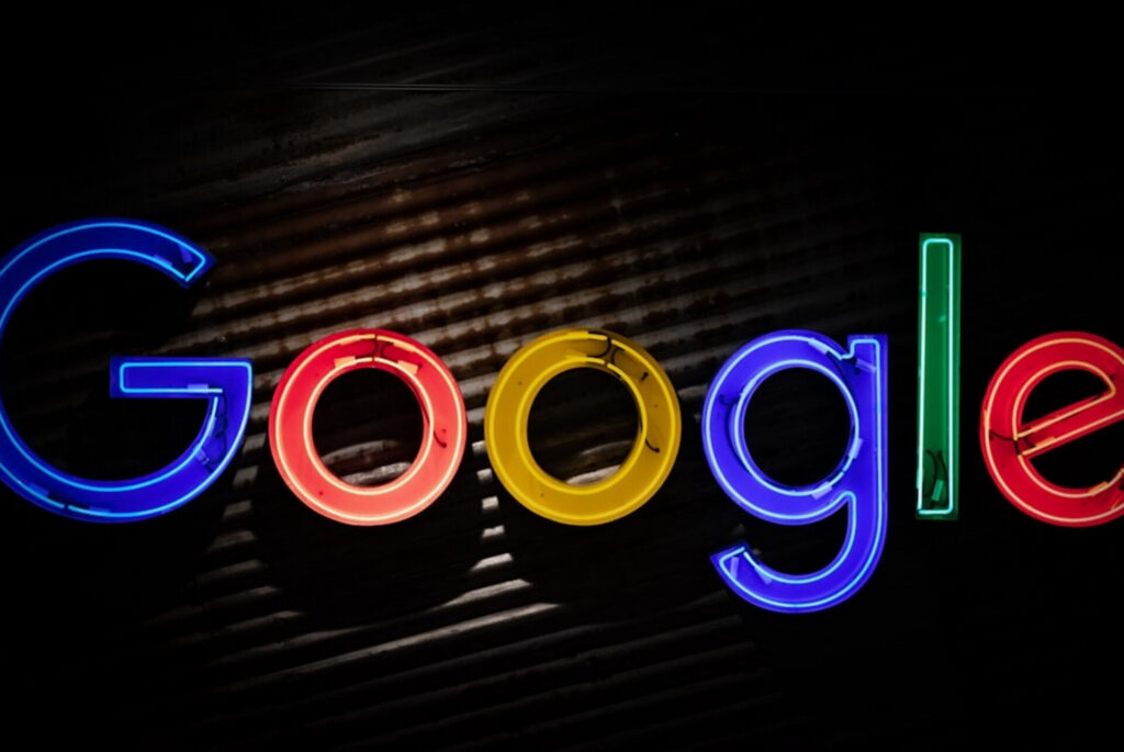 Google logo with a security shield representing data protection.